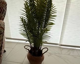 Artificial Areca Palm Tree in Woven Basket