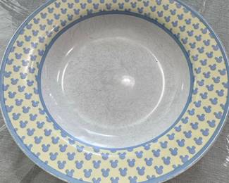 Disney Chef Mickey Mouse Blue Silhouette Stoneware Bowl