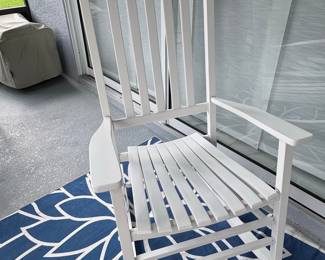 White Polywood Porch Rocker