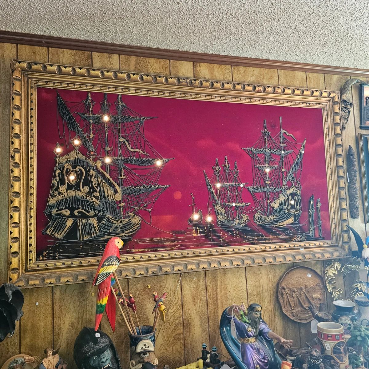 Lighted Painting on Velvet
