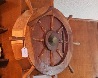 Ships Wheel Wall Mount Cabinet