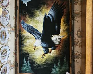 Eagle Painting on Velvet
