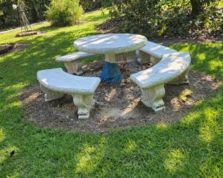 Concrete Table and Benches