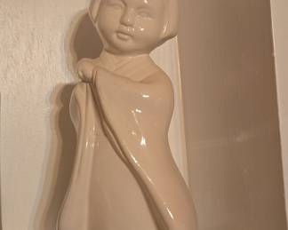 Vintage White Ceramic Geisha Tiki Mug