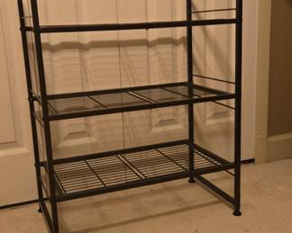 3-Tier Black Metal Wire Shoe Rack