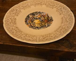 Vintage Chantilly by Sebring Pottery Courting Couple Decorative Plate