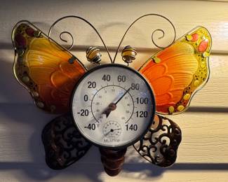 Mumtop Butterfly Outdoor Thermometer and Hygrometer