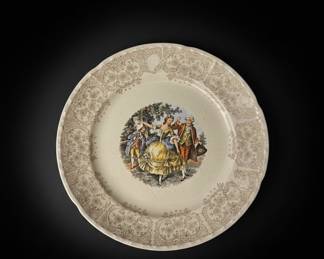 Vintage Chantilly by Sebring Pottery Courting Couple Decorative Plate