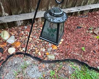 Solar Stained Glass Style Hummingbird Lantern