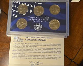 2001 United States Mint 50 State Quarters Proof Set