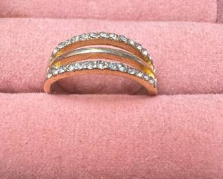 Costume Jewelry Multi-Band Rhinestone Ring