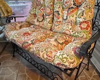 Vintage Meadowcraft Wrought Iron Outdoor Loveseat