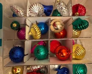 Mid-Century Assorted Glass and Plastic Christmas Ornaments