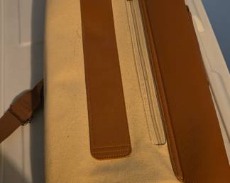 Vintage-Style Canvas and Leather Messenger Bag