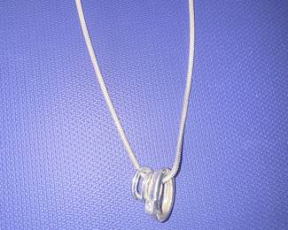 Interlocking Rings Pendant Necklace