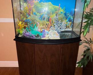 30 Gallon Bow Front Aquarium & Stand Ensemble