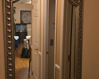 Ornate Silver Leaf Wall Mirror