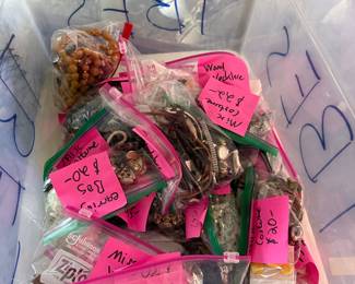 Big tub of costume jewelry