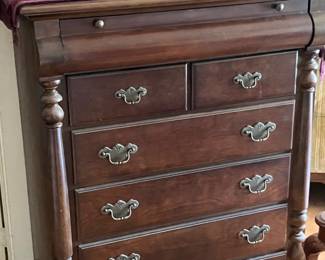 Pair of Traditional Matching Wooden 3-Drawer Nightstands / End Tables (This matches the sideboard and the 2 nightstands.)