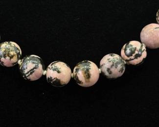 24" Rhodonite Bead Necklace