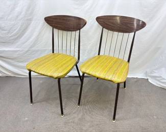 2 Vintage Mid Century Modern Kitchen Chairs