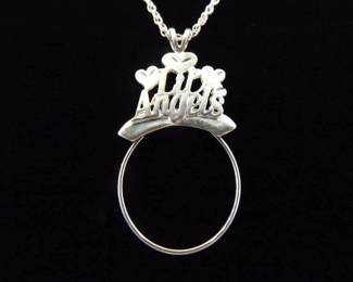 NEW .925 Sterling Silver "Lil Angels" Charm Holder Pendant Necklace