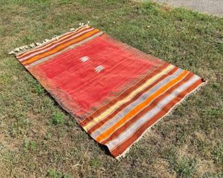 Hand Woven Turkish Kilim Floor Rug Approximately 8.5' x 4.5' (102" X 55")