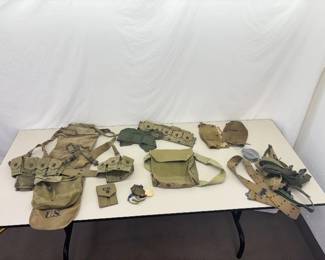 Lot of WWII Military Tactical Gear, Vest, etc.