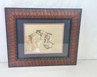 19" x 26" Wood Framed "Free Ride" by Nancy Strailey #41/225