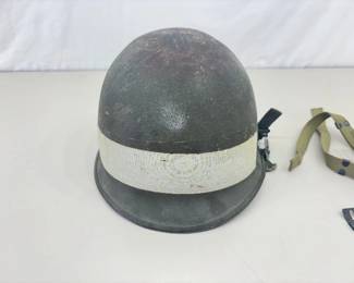 Vintage WWII M-1 Metal Military Helmet