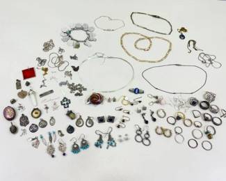 295.27 Grams of Wearable and Scrap .925 Sterling Silver Jewelry