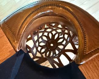 Pool table leather ball pocket