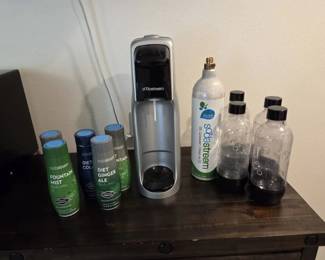 Sodastream Home Soda Maker Bundle with CO Cylinder, Bottles  Flavor Mixes