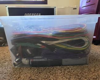 Mystery Bin 1 Huge Lot of ColorCoded Audio Patch Cables, 14  3.5mm Cords Accessories