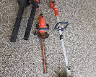Black  Decker 36V Yard Tool Set  Trimmer, Blowers, Batteries  Charger