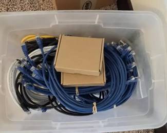 Large Electronics  Networking Parts Lot  Ethernet Cables, Circuit Boards, Connectors  Hardware