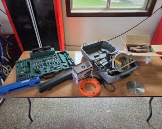 Ryobi Circular Saw, Electric Planer, Socket Set  Assorted Tools