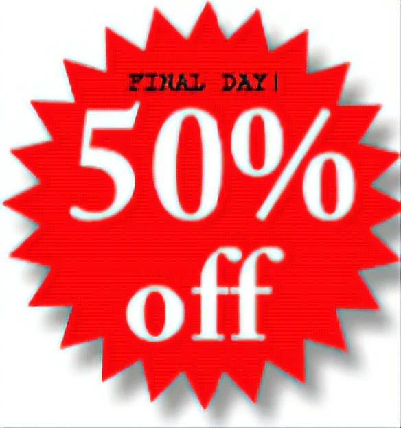 EVERYTHING 50% OFF bring your own help!