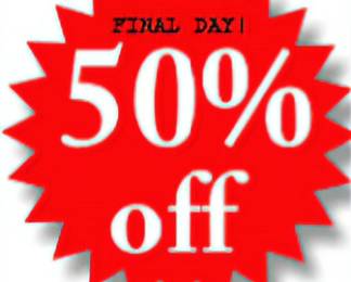EVERYTHING 50% OFF bring your own help!