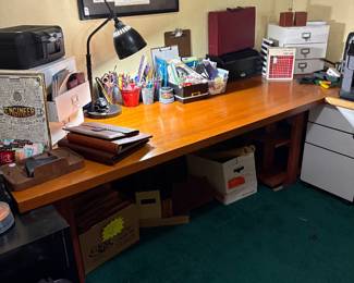 Huge 9 x3 sold wood table/ desk 
