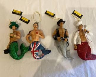 Lot 16 Of December Diamonds Mermen Ornaments