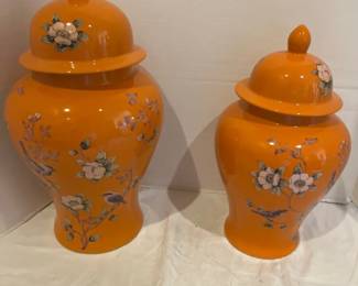 Two Large Elite Bloom Ginger Jars