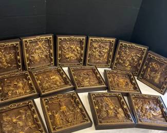 Set Of Stations Of The Cross 14 Pieces By Kozak Workshop