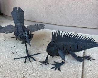 A Roadrunner And An Iguana