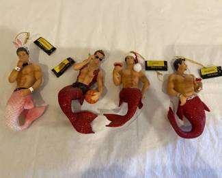 Lot 9 December Diamonds Mermen Ornaments