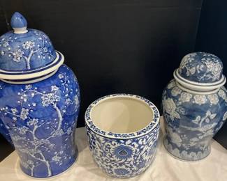 Three Decorative Ceramic Vases