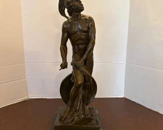 Bronze Sculpture Of A Greek Warrior