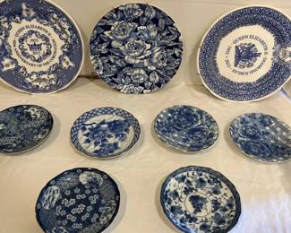 Three 10 Plates And Six 6 Wall Hanging Decor Made In England