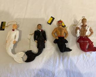 Lot 13 December Diamonds Mermen Ornaments