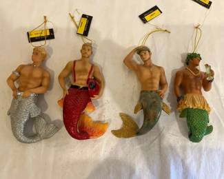 Lot 17 December Diamonds Mermen Ornaments